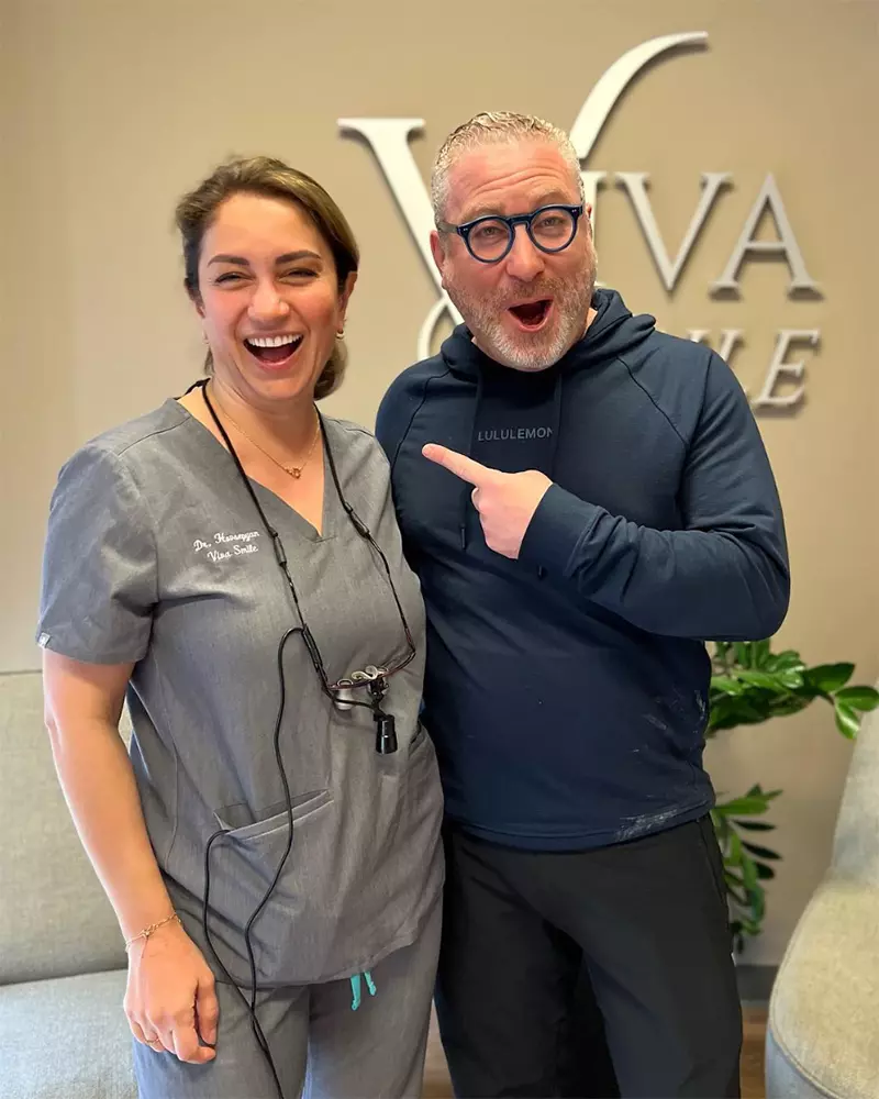 Van Nuys Invisalign Provider Dr. Hovsepyan with a Patient